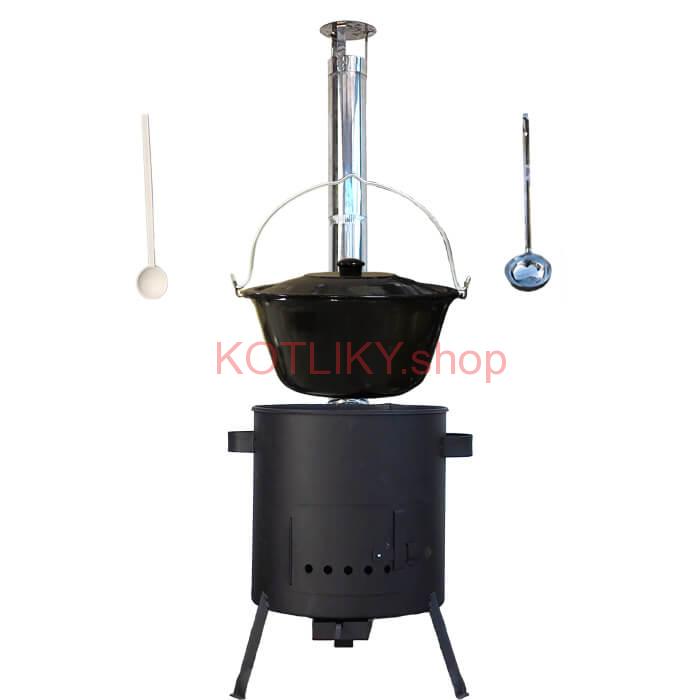 Smaltovaný kotlík 30 L + žiaruvzdorná kotlina (1 mm) 42 PLUS 600