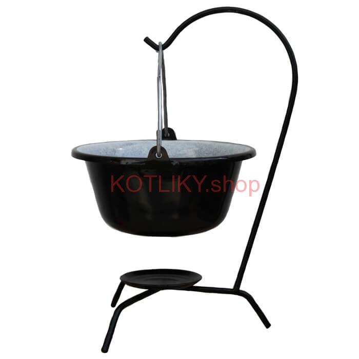 Smaltovaný servírovací kotlík 0,8 L BLACK