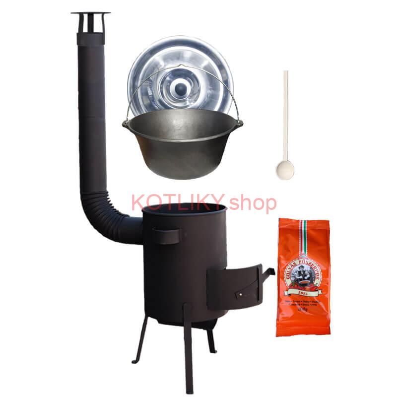 Liatinový kotlík 16 L + žiaruvzdorná kotlina 36 PLUS 600 4 MM