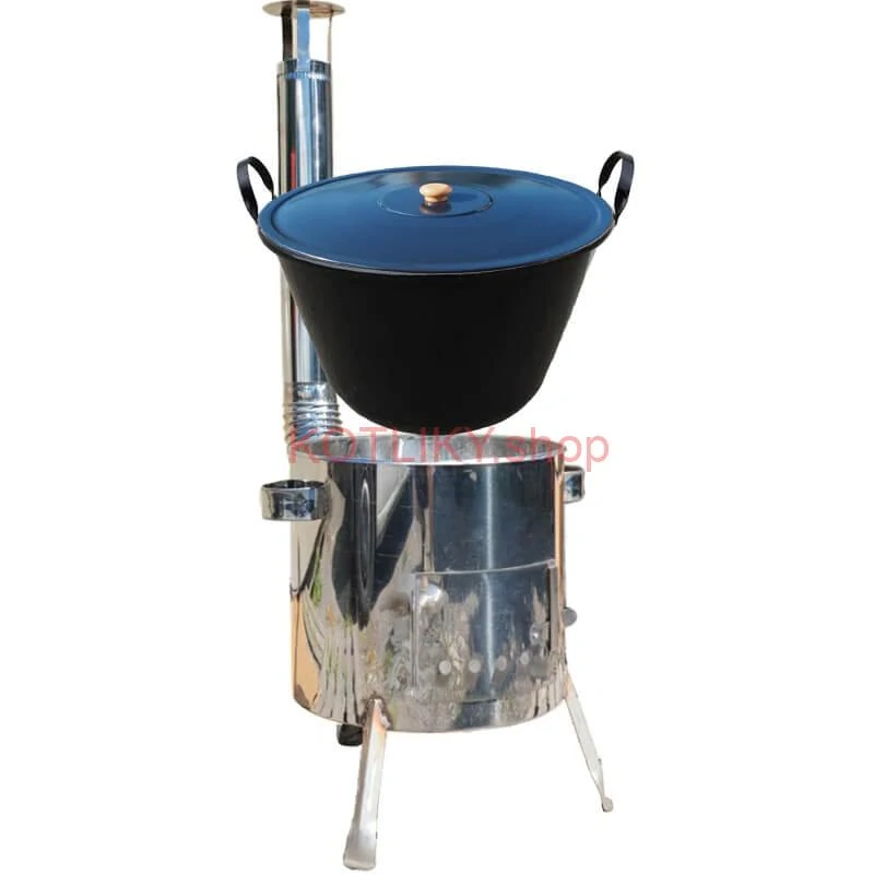 Smaltovaný kotol 60 L + nerezová kotlina 53 cm LUSTRO