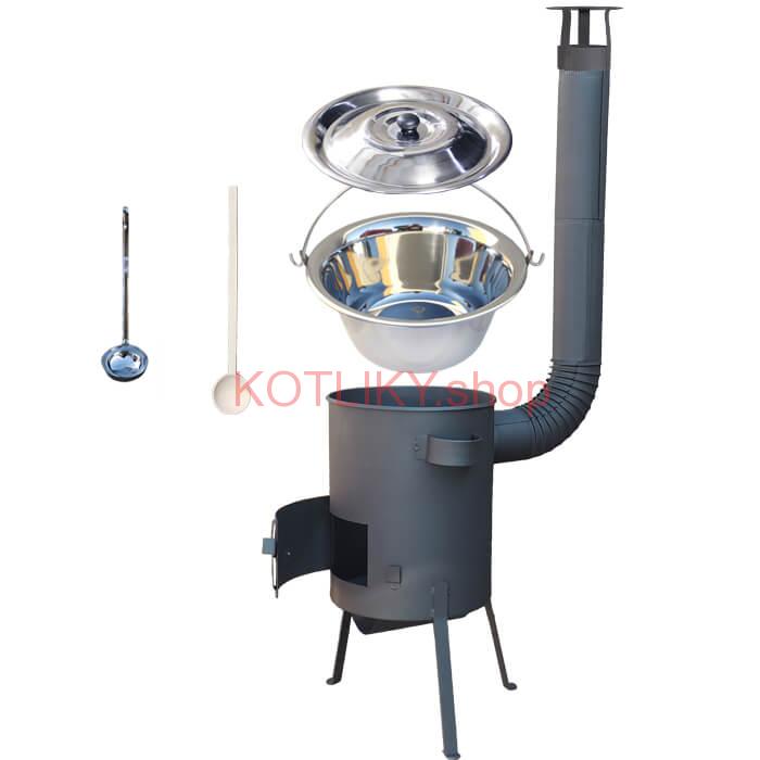 Antikorový kotlík 22 L (0,8 mm) + žiaruvzdorná kotlina 42 PLUS 600 4 MM