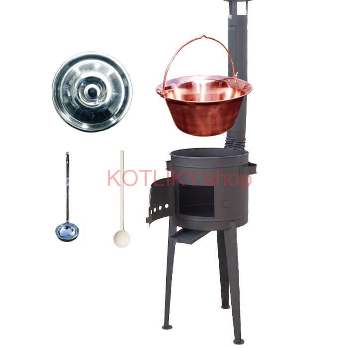 Medený kotlík 14 L (1,2 mm) + vysoká kotlina 36 PLUS 600