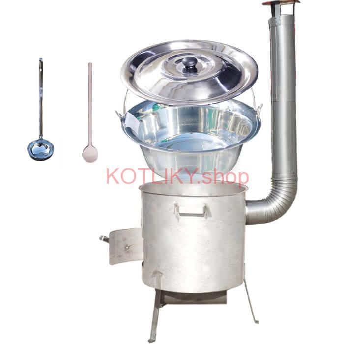 Nerezový kotlík 20 L (1,2 mm) INOX, zosilnená vysoká nerezová kotlina 42 cm KOMFORT