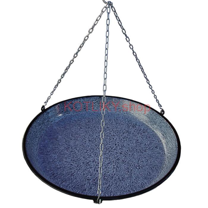 Smaltovaná grilovácia panvica s reťazou 45 cm