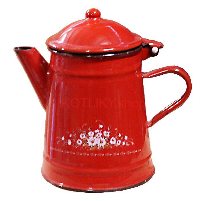 Smaltovaná kanvica 1 L DEKO