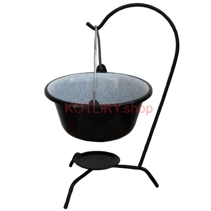 Smaltovaný servírovací kotlík 0,8 L BLACK