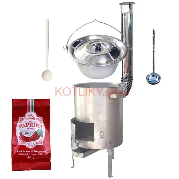 Nerezový kotlík 20 L (1,2 mm) INOX + nerezová kotlina (1,5 mm) 42 cm STRONG EXCLUSIVE