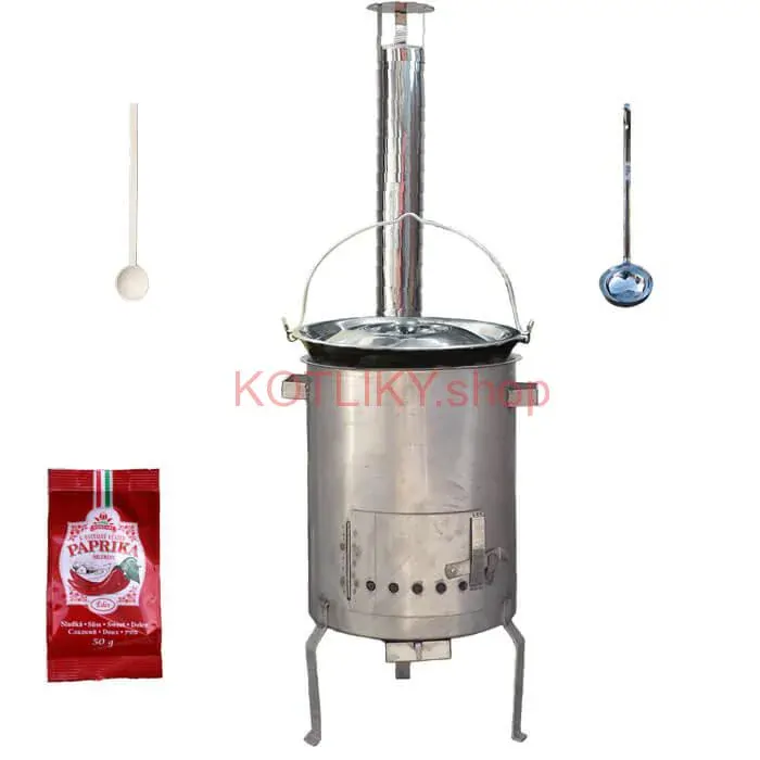 Smaltovaný kotlík 30 L (1,2 mm) + nerezová kotlina (1,5 mm) 45 cm STRONG EXCLUSIVE