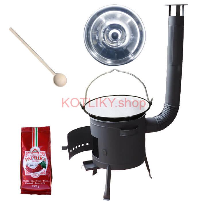 Smaltovaný kotlík 22 L (1,2 mm) + hrubostenná (1,5 mm) žiaruvzdorná kotlina BALKY STRONG 42 PLUS 600