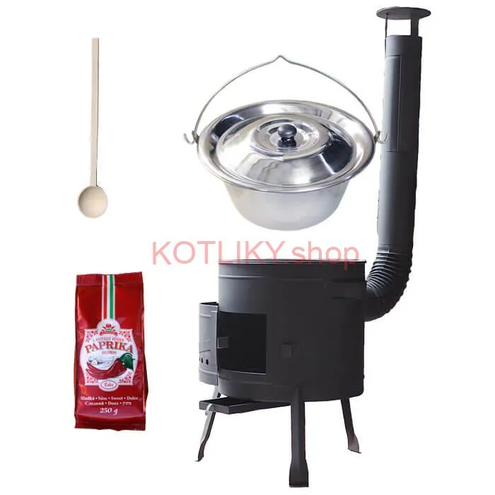 Nerezový kotlík 22 L (0,8 mm) INOX + hrubostenná (1,5 mm) žiaruvzdorná kotlina BALKY STRONG 42 PLUS 600