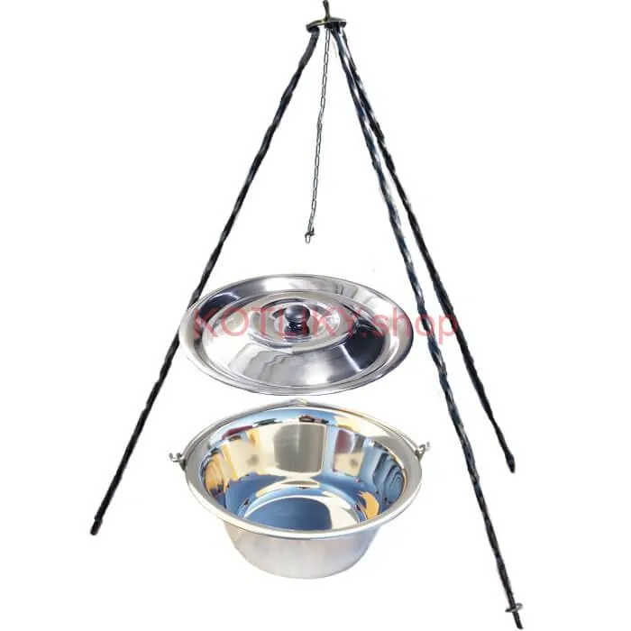 Nerezový kotlík 10 L INOX + pokrievka + stojan CLASSIC