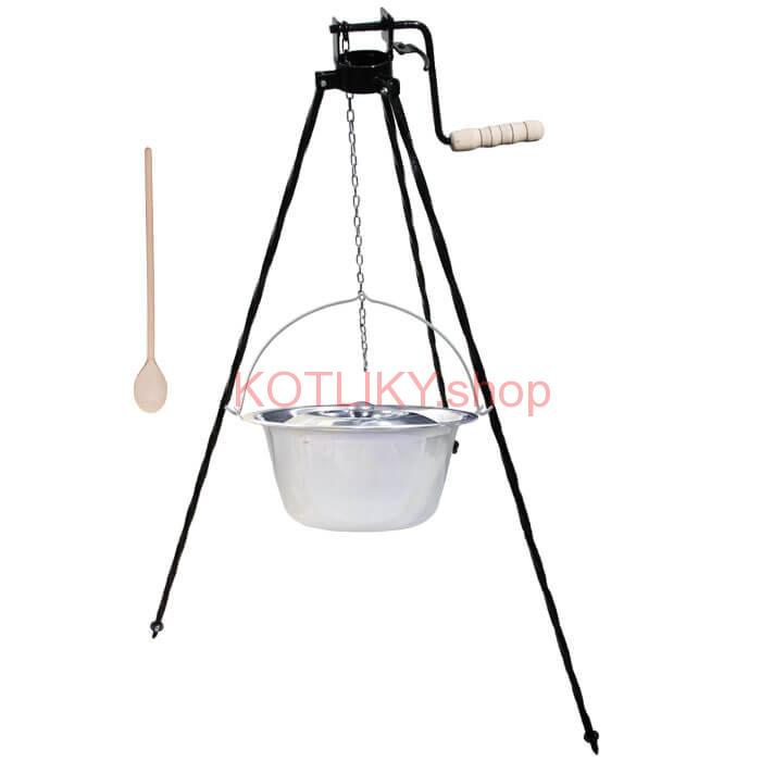 Antikorový kotlík 20 L (1,2 mm) + stojan s kladkou VAR