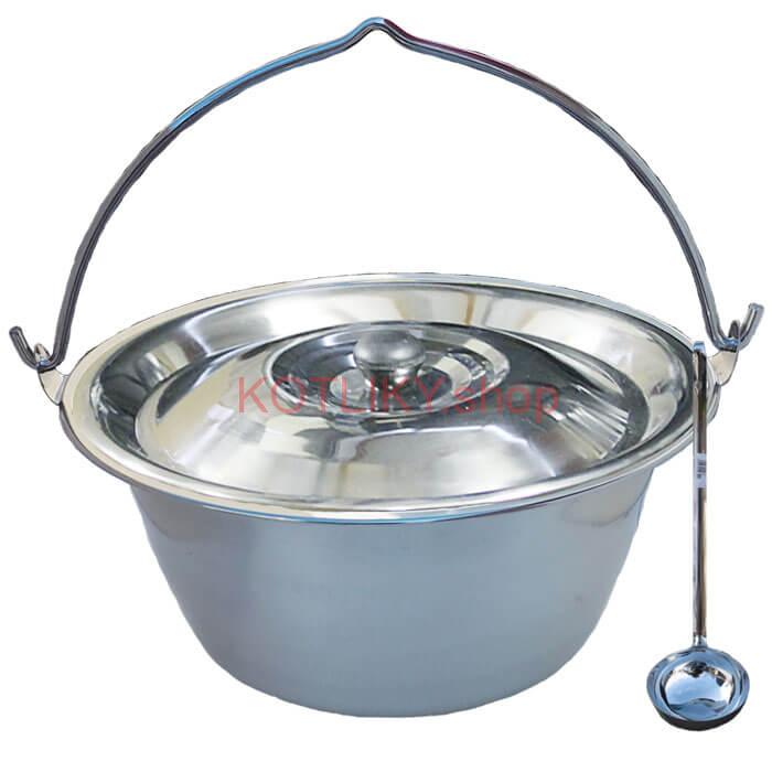 Antikorový kotlík 30 L (0,8 mm) + pokrievka a naberačka