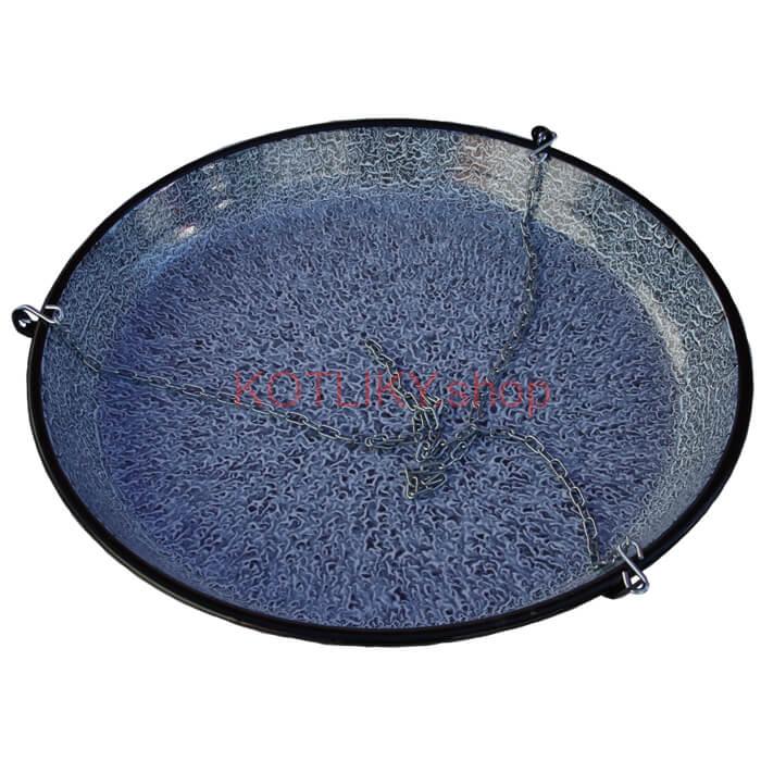 Smaltovaná grilovácia panvica s reťazou 45 cm