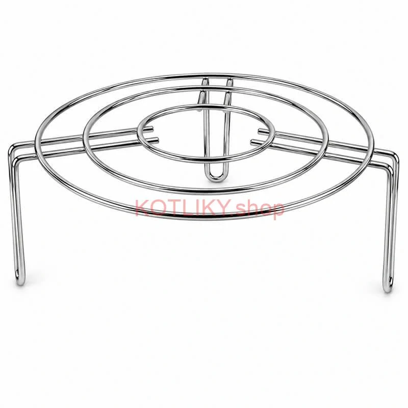 Nerezový stojan pod hrniec 20 cm, vysoký 9 cm, kruhový drôtený tvar